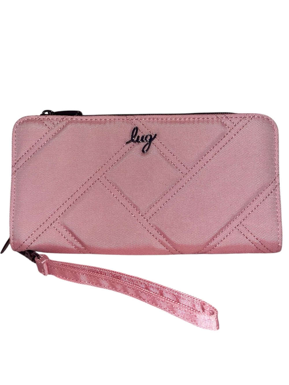 Lug quilted light pink wristlet